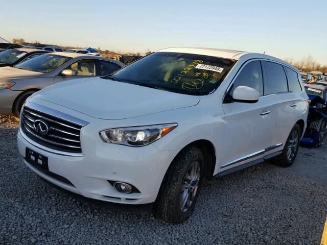 5N1AL0MN3DC334475 - 2013 INFINITI JX35 BASE WHITE photo 2