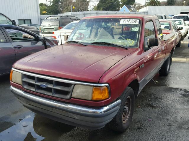 1FTCR14U5PPA00809 - 1993 FORD RANGER SUP RED photo 2