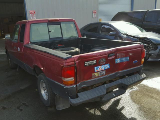 1FTCR14U5PPA00809 - 1993 FORD RANGER SUP RED photo 3