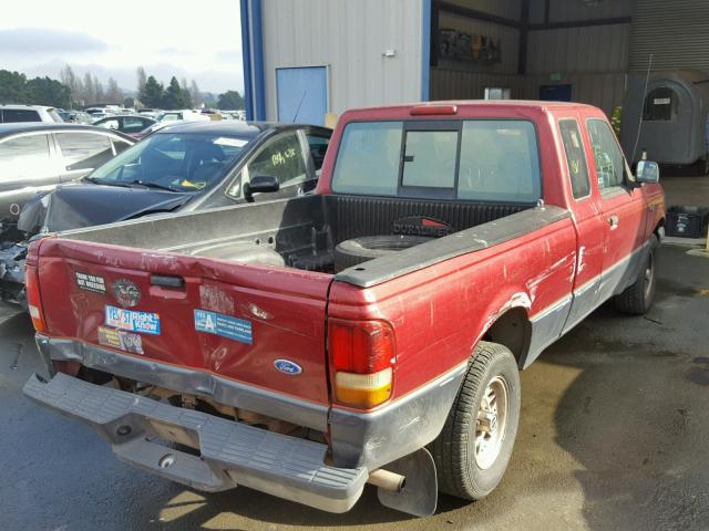 1FTCR14U5PPA00809 - 1993 FORD RANGER SUP RED photo 4