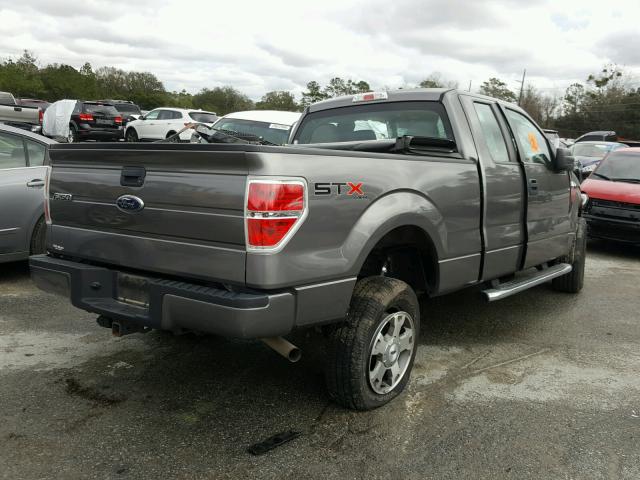 1FTEX1EWXAFC67634 - 2010 FORD F150 SUPER GRAY photo 4