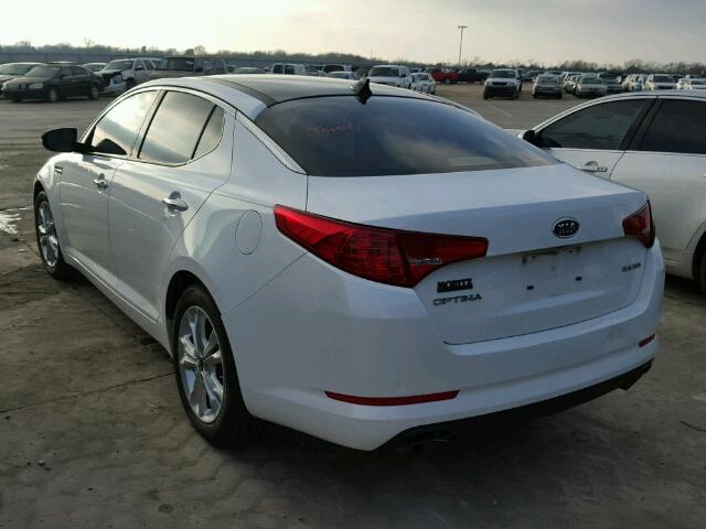 KNAGN4A79B5099231 - 2011 KIA OPTIMA EX WHITE photo 3