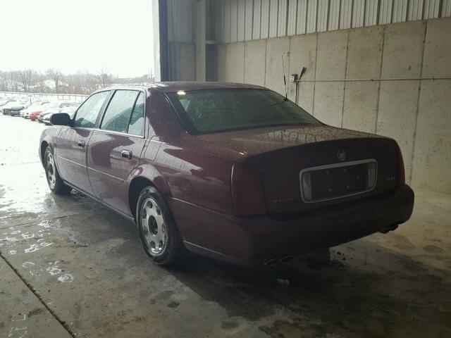 1G6KE57Y32U178745 - 2002 CADILLAC DEVILLE DH MAROON photo 3