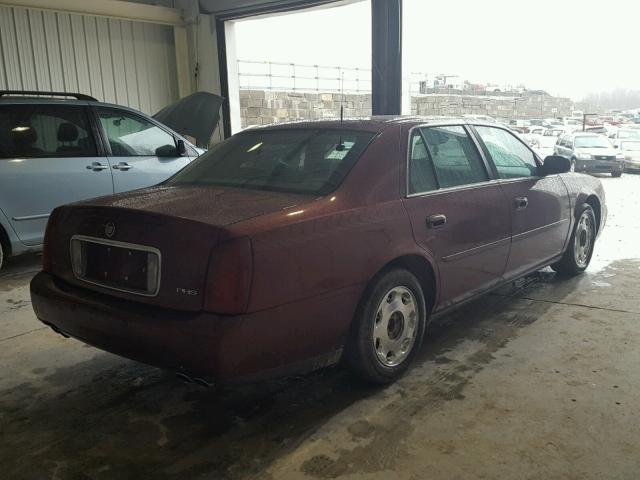 1G6KE57Y32U178745 - 2002 CADILLAC DEVILLE DH MAROON photo 4