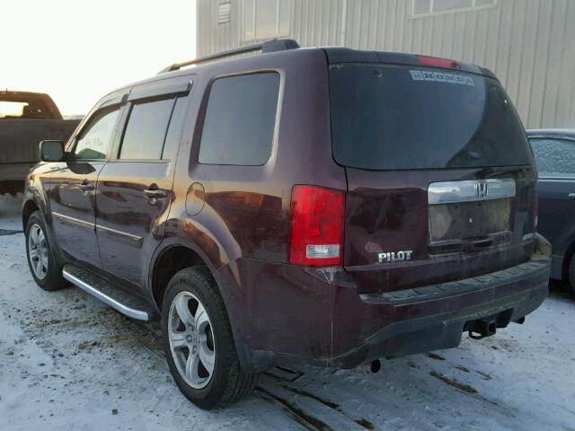 5FNYF4H46DB505905 - 2013 HONDA PILOT EX RED photo 3