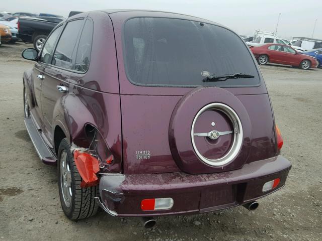 3C8FY68B82T248366 - 2002 CHRYSLER PT CRUISER BURGUNDY photo 3