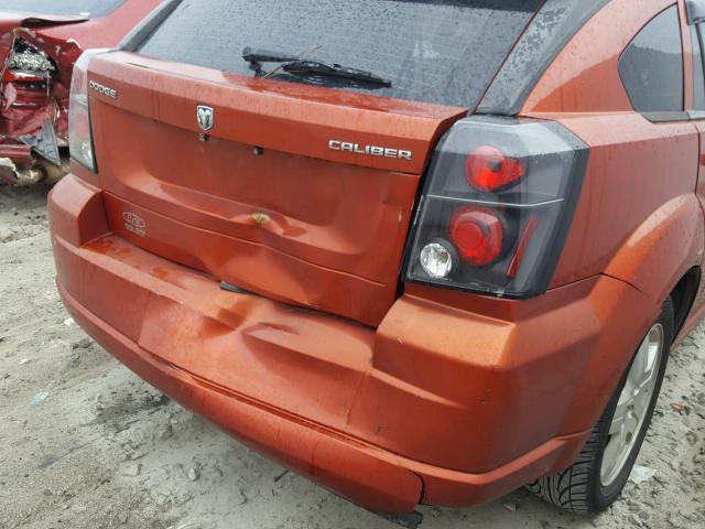 1B3HB48A39D100683 - 2009 DODGE CALIBER SX ORANGE photo 9