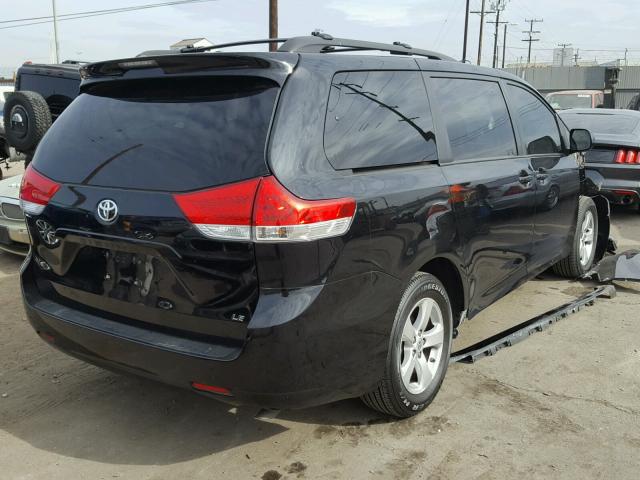 5TDKK3DC3ES485893 - 2014 TOYOTA SIENNA LE BLACK photo 4