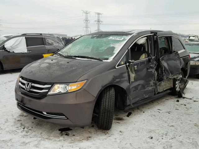 5FNRL5H66FB056927 - 2015 HONDA ODYSSEY EX GRAY photo 2