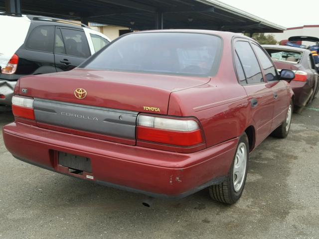 1NXBA02E1VZ637330 - 1997 TOYOTA COROLLA BA RED photo 4