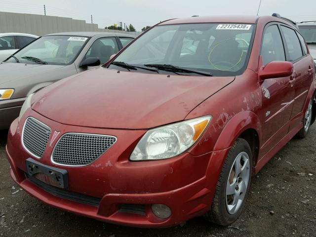 5Y2SL65807Z437018 - 2007 PONTIAC VIBE RED photo 2