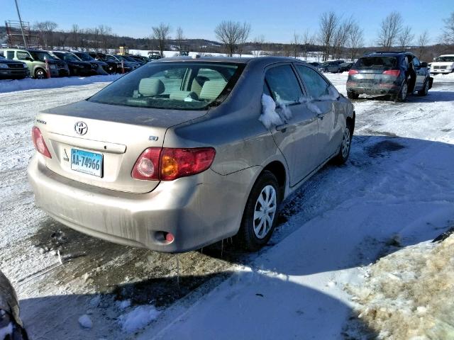 2T1BU40E99C138333 - 2009 TOYOTA COROLLA BA BEIGE photo 4