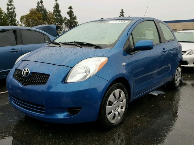 JTDJT923885167681 - 2008 TOYOTA YARIS BLUE photo 2