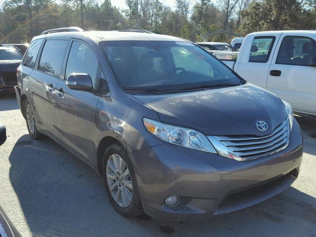 5TDYK3DC4DS326356 - 2013 TOYOTA SIENNA XLE CHARCOAL photo 1