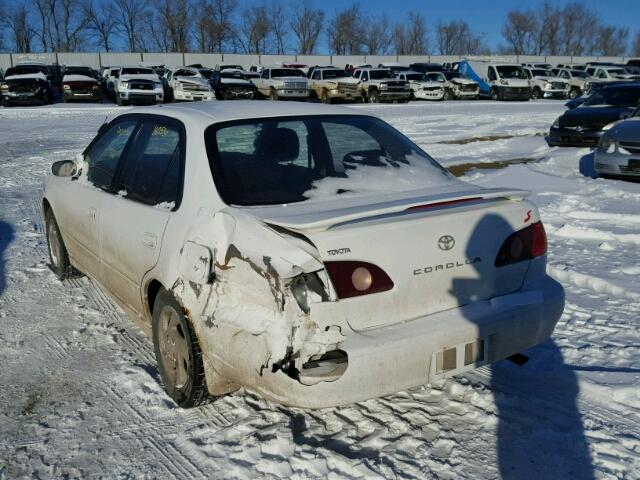 1NXBR12E41Z554533 - 2001 TOYOTA COROLLA CE WHITE photo 3