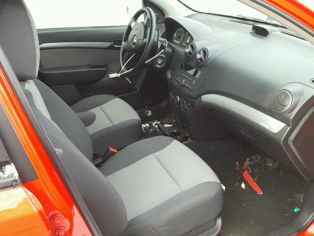 KL1TD6DE6BB145056 - 2011 CHEVROLET AVEO LS RED photo 5
