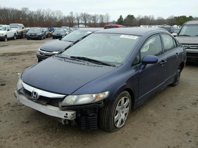 1HGFA16589L001362 - 2009 HONDA CIVIC LX BLUE photo 2