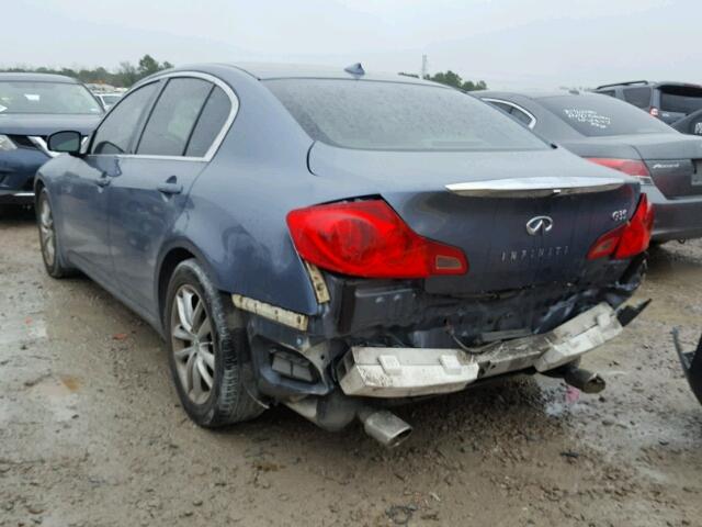 JNKBV61E98M228735 - 2008 INFINITI G35 BLUE photo 3