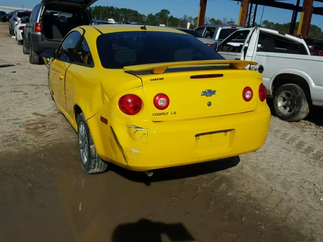 1G1AS18H297278345 - 2009 CHEVROLET COBALT LS YELLOW photo 3