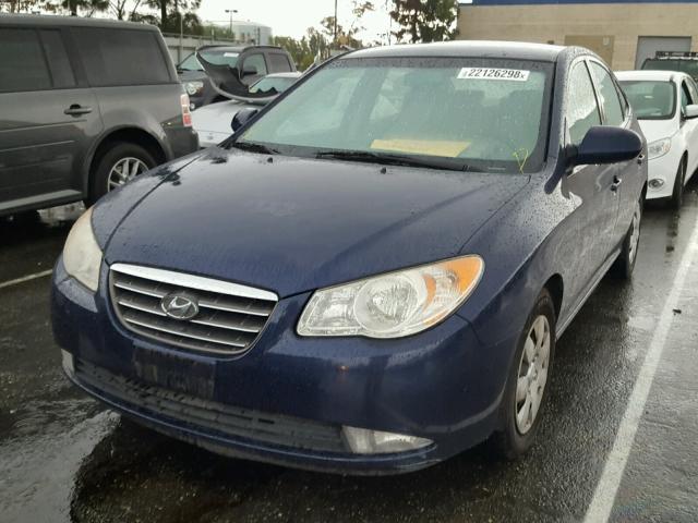 KMHDU46D47U264019 - 2007 HYUNDAI ELANTRA GL BLUE photo 2