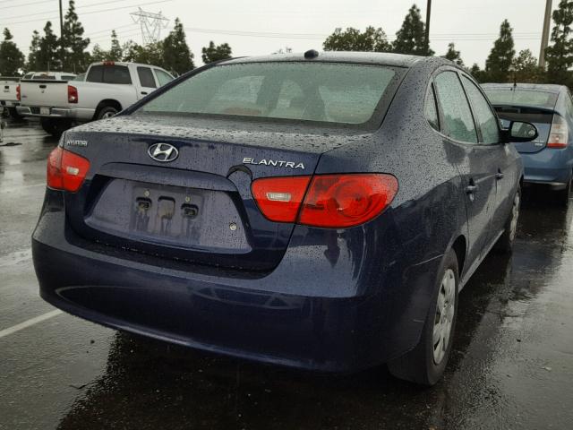 KMHDU46D47U264019 - 2007 HYUNDAI ELANTRA GL BLUE photo 4