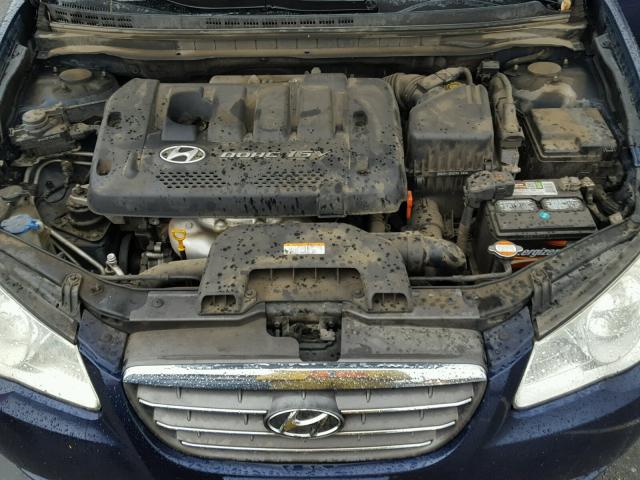 KMHDU46D47U264019 - 2007 HYUNDAI ELANTRA GL BLUE photo 7