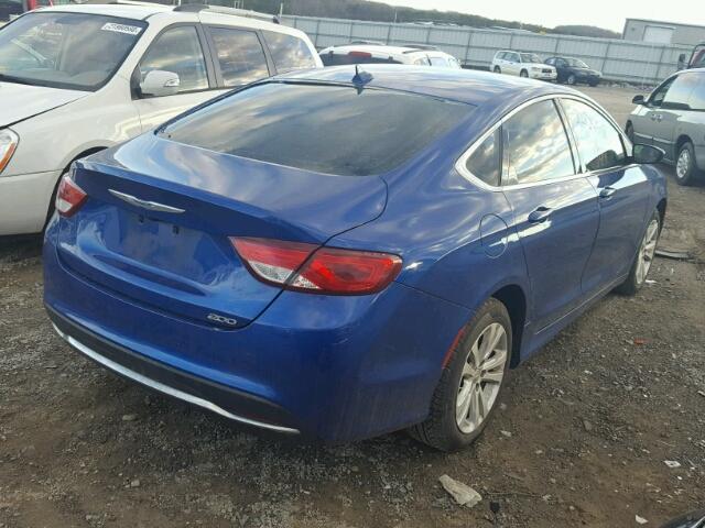 1C3CCCAB1GN120431 - 2016 CHRYSLER 200 LIMITE BLUE photo 4