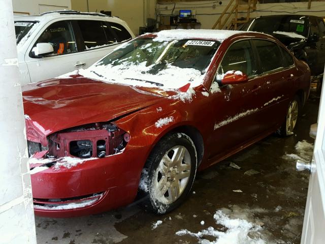 2G1WB5E33F1133992 - 2015 CHEVROLET IMPALA LIM RED photo 2