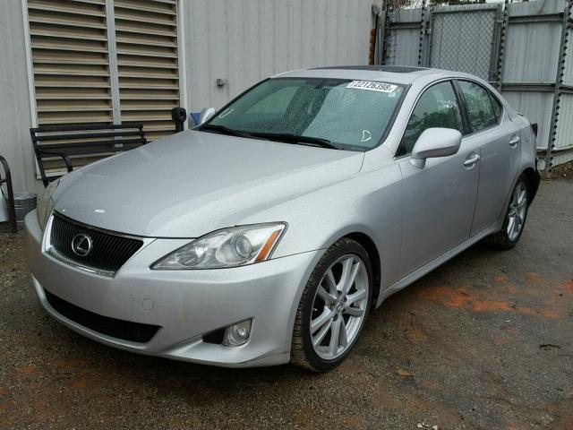 JTHBK262075039464 - 2007 LEXUS IS 250 SILVER photo 2