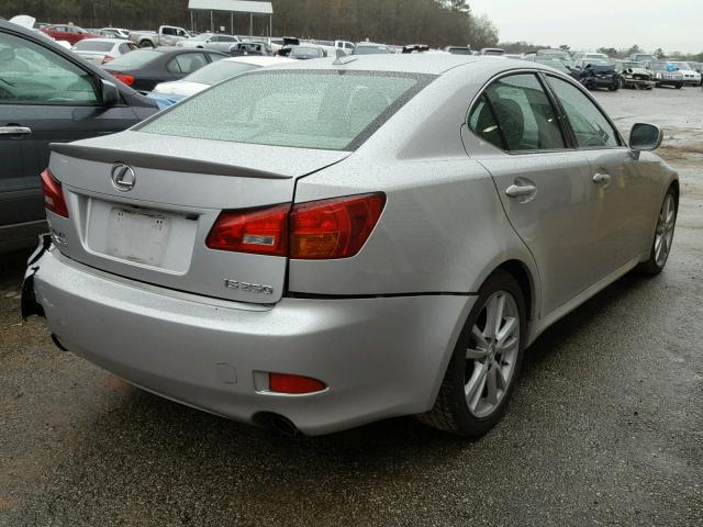 JTHBK262075039464 - 2007 LEXUS IS 250 SILVER photo 4