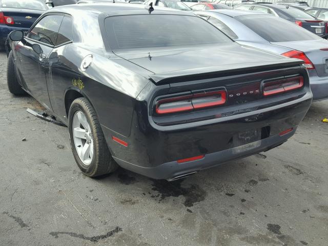 2C3CDZAT7FH761650 - 2015 DODGE CHALLENGER BLACK photo 3