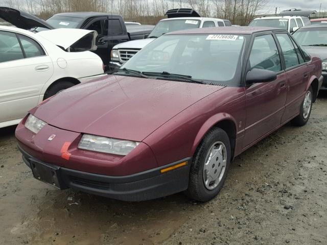 1G8ZH5596RZ273158 - 1994 SATURN SL1 BURGUNDY photo 2