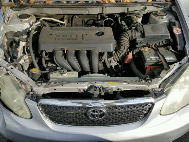 JTDBR32E352061623 - 2005 TOYOTA COROLLA CE SILVER photo 7