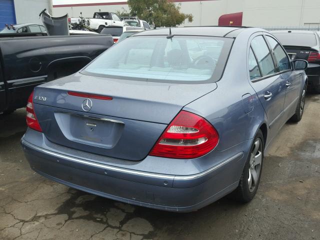 WDBUF65JX5A627325 - 2005 MERCEDES-BENZ E 320 BLUE photo 4