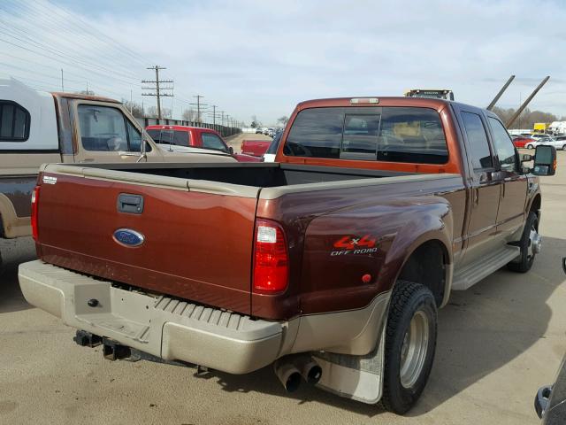 1FTWW33R88EA14151 - 2008 FORD F350 SUPER BROWN photo 4