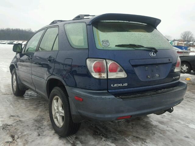 JTJHF10UX10186266 - 2001 LEXUS RX 300 BLUE photo 3