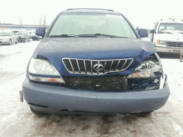 JTJHF10UX10186266 - 2001 LEXUS RX 300 BLUE photo 9