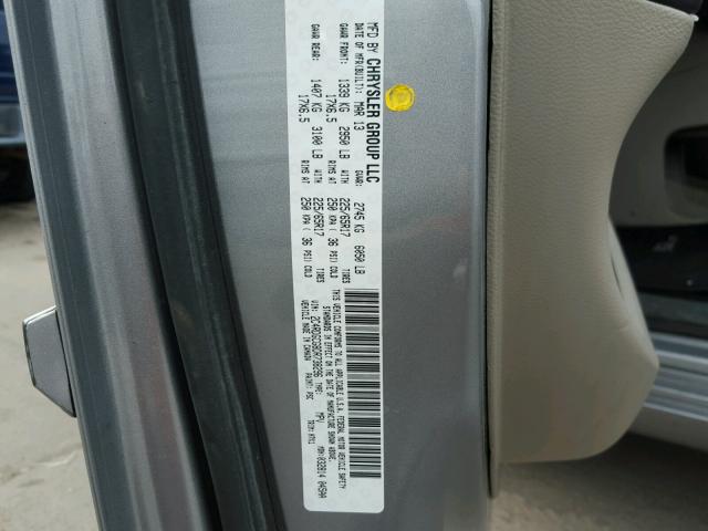 2C4RDGCG8DR738296 - 2013 DODGE GRAND CARA GRAY photo 10