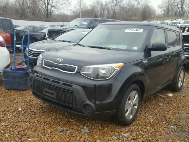 KNDJN2A26E7094837 - 2014 KIA SOUL BLACK photo 2