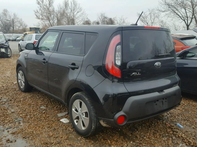 KNDJN2A26E7094837 - 2014 KIA SOUL BLACK photo 3