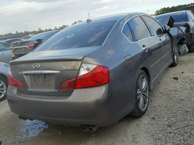 JNKBY01E58M500105 - 2008 INFINITI M45 BASE BROWN photo 4