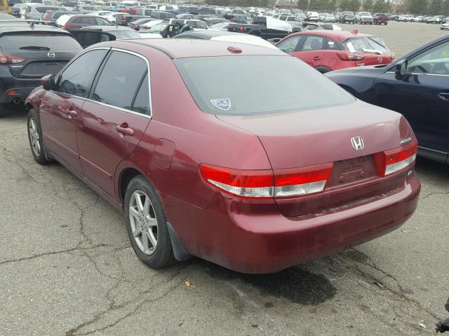 1HGCM66514A086668 - 2004 HONDA ACCORD EX RED photo 3