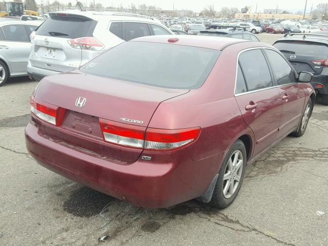 1HGCM66514A086668 - 2004 HONDA ACCORD EX RED photo 4