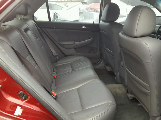 1HGCM66514A086668 - 2004 HONDA ACCORD EX RED photo 6