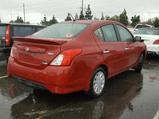 3N1CN7AP3FL941248 - 2015 NISSAN VERSA S RED photo 4