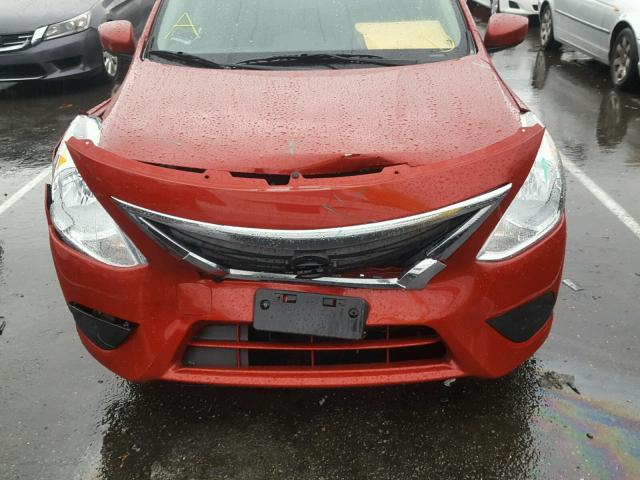 3N1CN7AP3FL941248 - 2015 NISSAN VERSA S RED photo 9