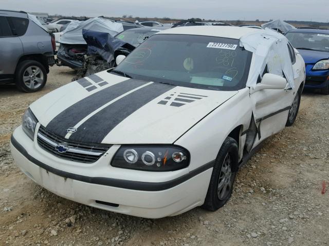 2G1WF52E049380587 - 2004 CHEVROLET IMPALA WHITE photo 2