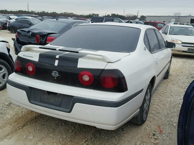 2G1WF52E049380587 - 2004 CHEVROLET IMPALA WHITE photo 4