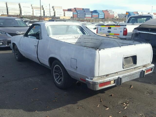 3GCCW80H2HS913332 - 1987 CHEVROLET EL CAMINO GRAY photo 3