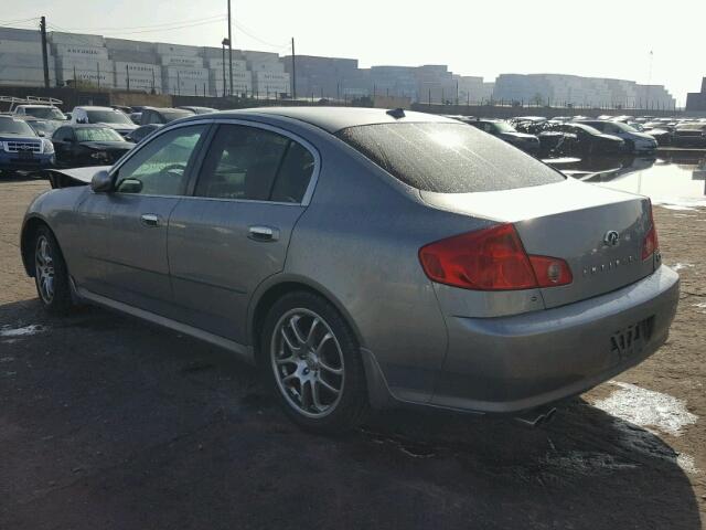 JNKCV51E86M507203 - 2006 INFINITI G35 GRAY photo 3